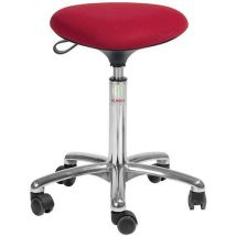 Tejido 3D Ruedas Bajo - Fácil de rodar 110 kg - Taburete Tria Rojo - Global Professional Seating