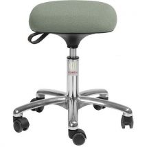 Global Professional Seating - Taburete tetra-tejido cura-ruedas-bajo-fácil de rodar-verde