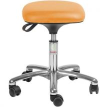 Global Professional Seating - Taburete tetra-polipiel-bajo-naranja