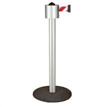Beltrac - Poste alum. Storetrac indiv. Con correa 12 m - roja/blanca
