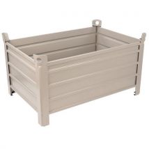 Manutan Expert - Caja palé de acero 4 patas 835x1235x700 mm 1000 kg