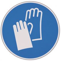 Manutan Expert - Señal - guantes de seguridad obligatorios - alum. - 100 mm
