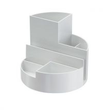 Organizador de Escritorio Rundbox - Blanco - 7 Compartimentos - Plástico Reciclado 80% - Maul