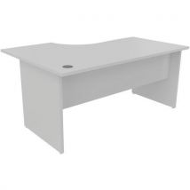 Manutan - Mesa de oficina compacta panel l160 cm derecho gris claro