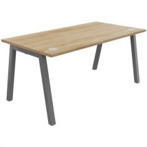 Buronomic - Mesa individual 160x80 cm roble nebraska alum. Partage