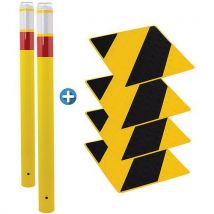 Novap - Kit peatones - postes luz amarillo y baldosas negro/gris