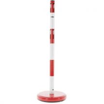 Viso - Poste de señalización acero rojo/blanco con cadena con base