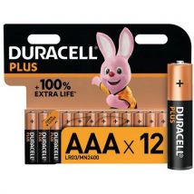 Duracell - 12 pilas aaa duracell plus 100%