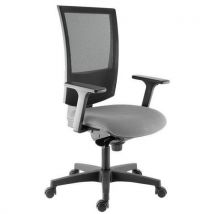 Sokoa - Silla de oficina ergonómica con reposabrazos 3d kilima gris