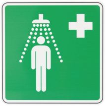 Manutan Expert - Señal de emergencia - ducha de seguridad - al. - 350×350 mm