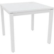 Quadrifoglio - Escritorio recto x4 de 80 cm blanco/pata blanca