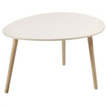GGI - Mesa baja scoup madera blanco