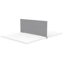 Quadrifoglio - Pantalla de separación p.80cm tejido gris + pinzas alum.