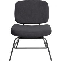 Meet By Paperflow - Sillón curve con patas negras y asiento antracita