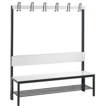 CP - Banco con colg. respaldo y rejilla basic plus blanco l 1500