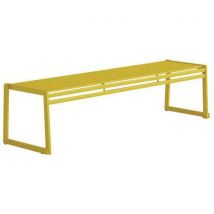 Urbantime - Banco sin respaldo de acero galvanizado amarillo - l: 180 cm