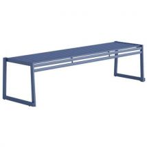 Urbantime - Banco sin respaldo de acero galvanizado azul - l: 180 cm