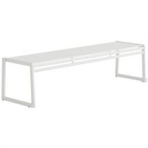 Urbantime - Banco sin respaldo de acero galvanizado blanco - l: 180 cm