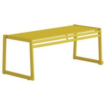 Urbantime - Banco sin respaldo de acero galvanizado amarillo - l: 120 cm