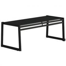 Urbantime - Banco sin respaldo de acero galvanizado negro - l: 120 cm