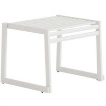 Urbantime - Banco sin respaldo de acero galvanizado blanco - l: 60 cm