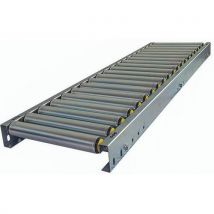 Somefi - Cinta transportadora con rodillos de pvc - 500 mm de ancho - 100 mm de paso - 1000 mm de longitud