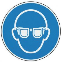 Manutan Expert - Señal - gafas de seguridad obligatorias - aluminio - 200 mm