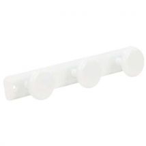 Manutan Expert - Colgador 3 cabezas de acero epoxi blanco - manutan