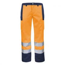 Cepovett Safety - Pantalón fluo base xp naranja fluorescente/azul marino 5