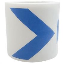 Wattelez - Señal para puerta con cristal - flecha discontinua azul