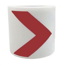 Wattelez - Señal para puerta con cristal - flecha discontinua roja