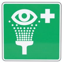 Manutan Expert - Señal - equipo de enjuague ocular - aluminio - 350×350 mm