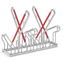 Soporte Bicicletas 2514 XBF - 4 Plazas - Galvanizado Gris - Montaje Fácil - WSM
