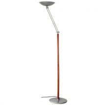 Aluminor - Lámpara de pie libled led - gris/madera