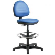 Linea Fabbrica - Silla de vinilo azul con reposapiés