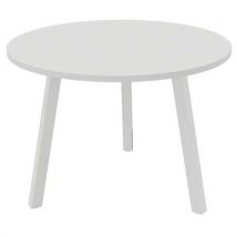 Buronomic - Mesa de reuniones redonda d. 100 cm partage blanco/blanco