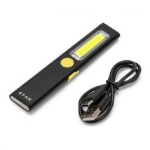 Stak - Linterna led recargable de 3 w en aluminio negro