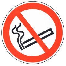 Señal Prohibido Fumar Aluminio Ø 200 mm - Señalización Seguridad ISO 7010 - Manutan Expert