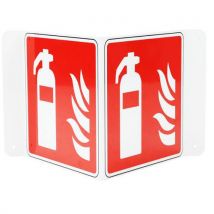 Manutan Expert - Señal - extintor de incendios - en v - alum. - 200×200 mm