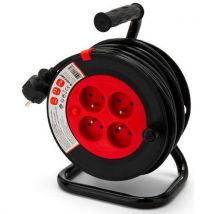 3200W IP20 - Cable 1.5mm² - Enrollador Eléctrico Bricolaje 4 Tomas 15m - Velamp