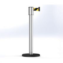 Beltrac - Poste storetrac anodizado con cinta amarilla/negra de 6 m