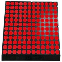 Wattelez - Matlast negro - 555x50 cm - puntos rojos - 1 borde