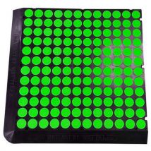Wattelez - Matlast negro - 555x555 cm - puntos verdes - 2 bordes