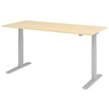 Hammerbacher - Escritorio eléctrico serie xmka de 180 cm arce/aluminio