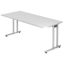 Hammerbacher - Escritorio fijo de 180 cm blanco de la serie n