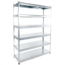 Manutan Expert - Estantería rapid 1 2440x1830x610 - 6 baldas metal ral7001