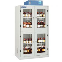 Exacta - Armario alto alta segurid. 4 puertas cristal - 4 compartim.