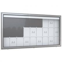 WSM - Vitrina para anuncios premium tn12 - 27 hojas - aluminio