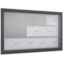 WSM - Vitrina para anuncios gg24 - de pared - antracita - 24 hojas
