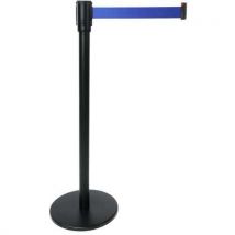 Manutan Expert - Poste negro con correa azul longitud 2 m